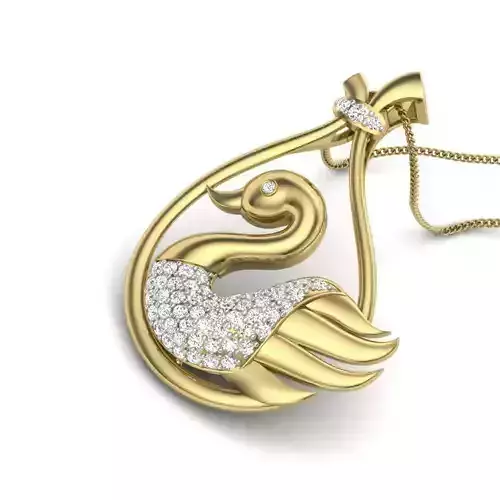 Duck pendant 3dm render detail 3D print model 3D print model