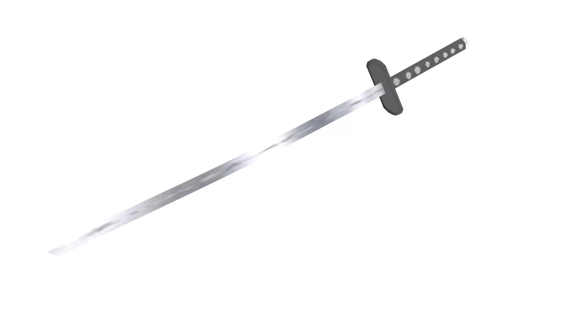 Katana samurai sword 3D model_0