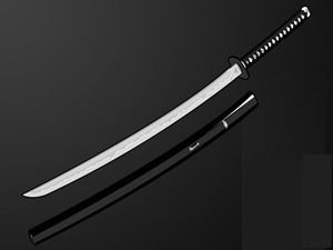 Katana samurai sword 3D model_1