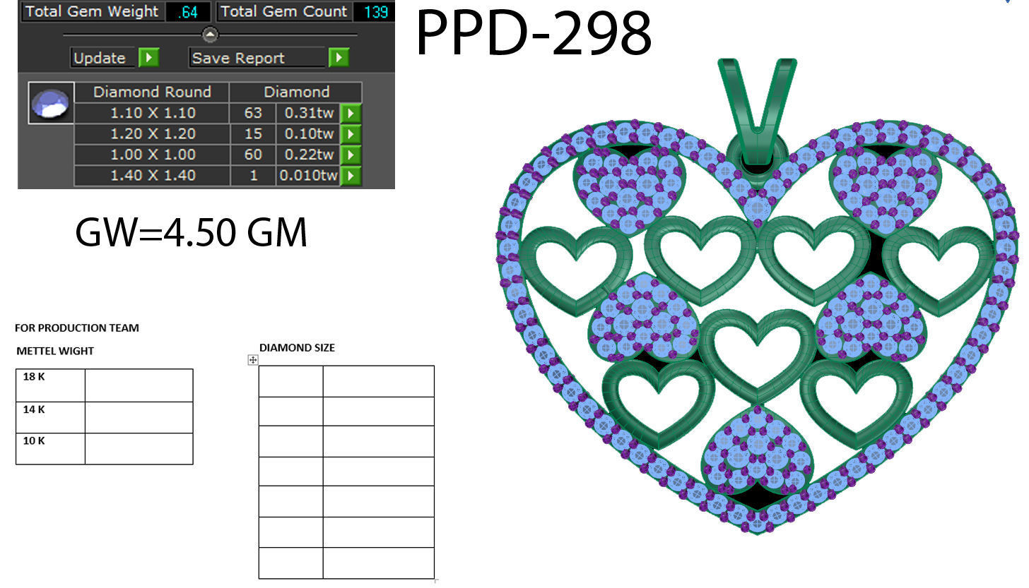 Women heart pendant 3dm render detail 3D print model 3D print model_6