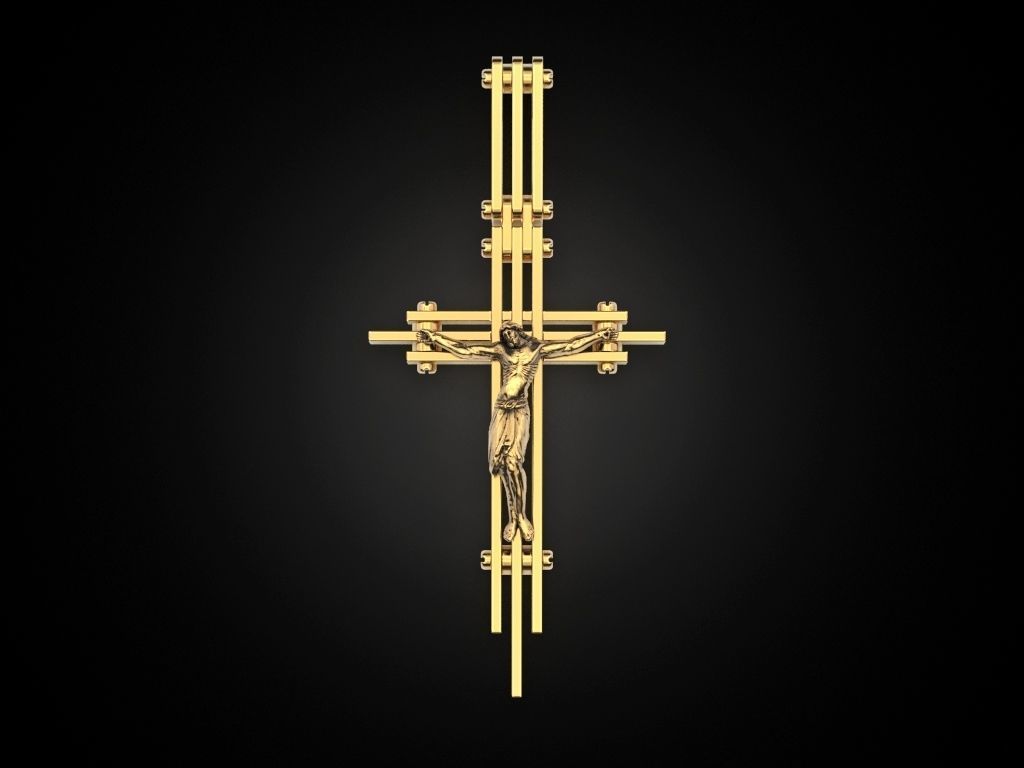 Cross with plates 3D print model_2