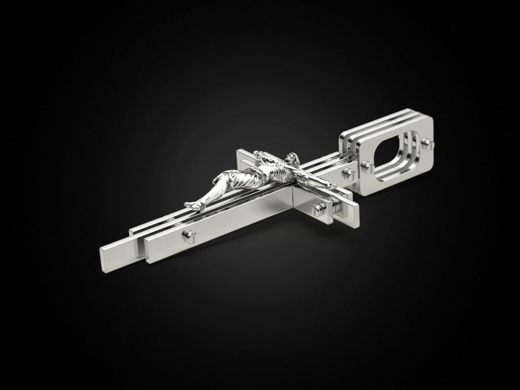 Cross with plates 3D print model_5