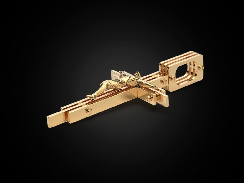 Cross with plates 3D print model_4