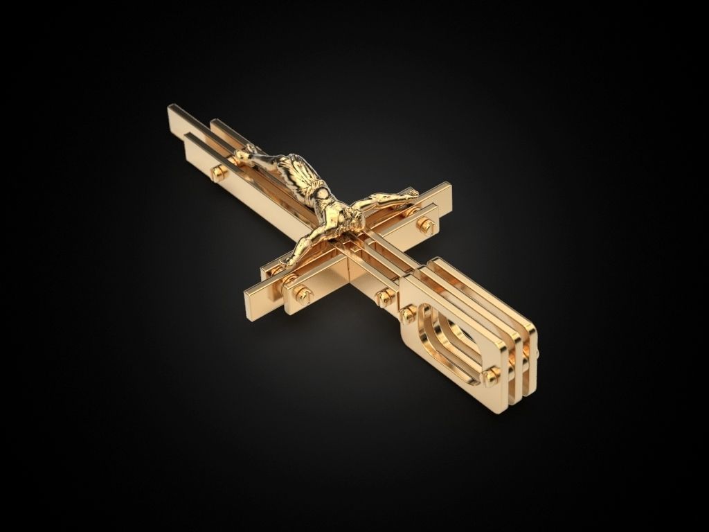 Cross with plates 3D print model_6