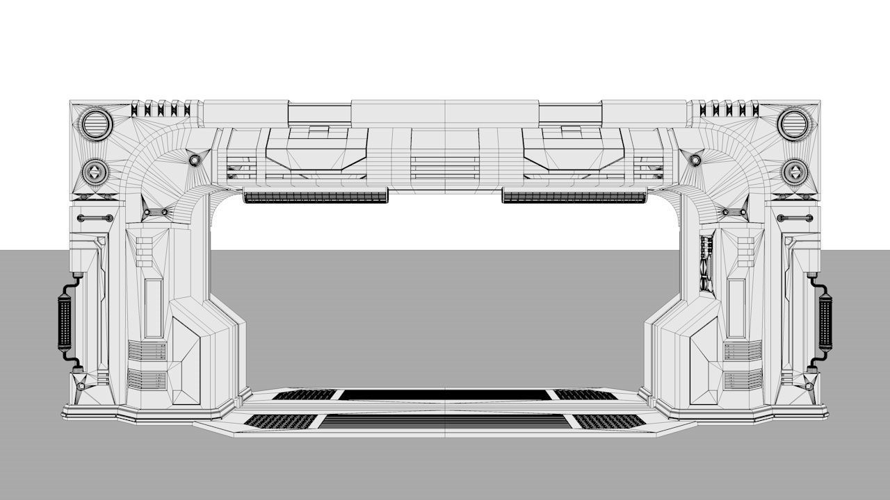 Spacestation Gate 3D model_7