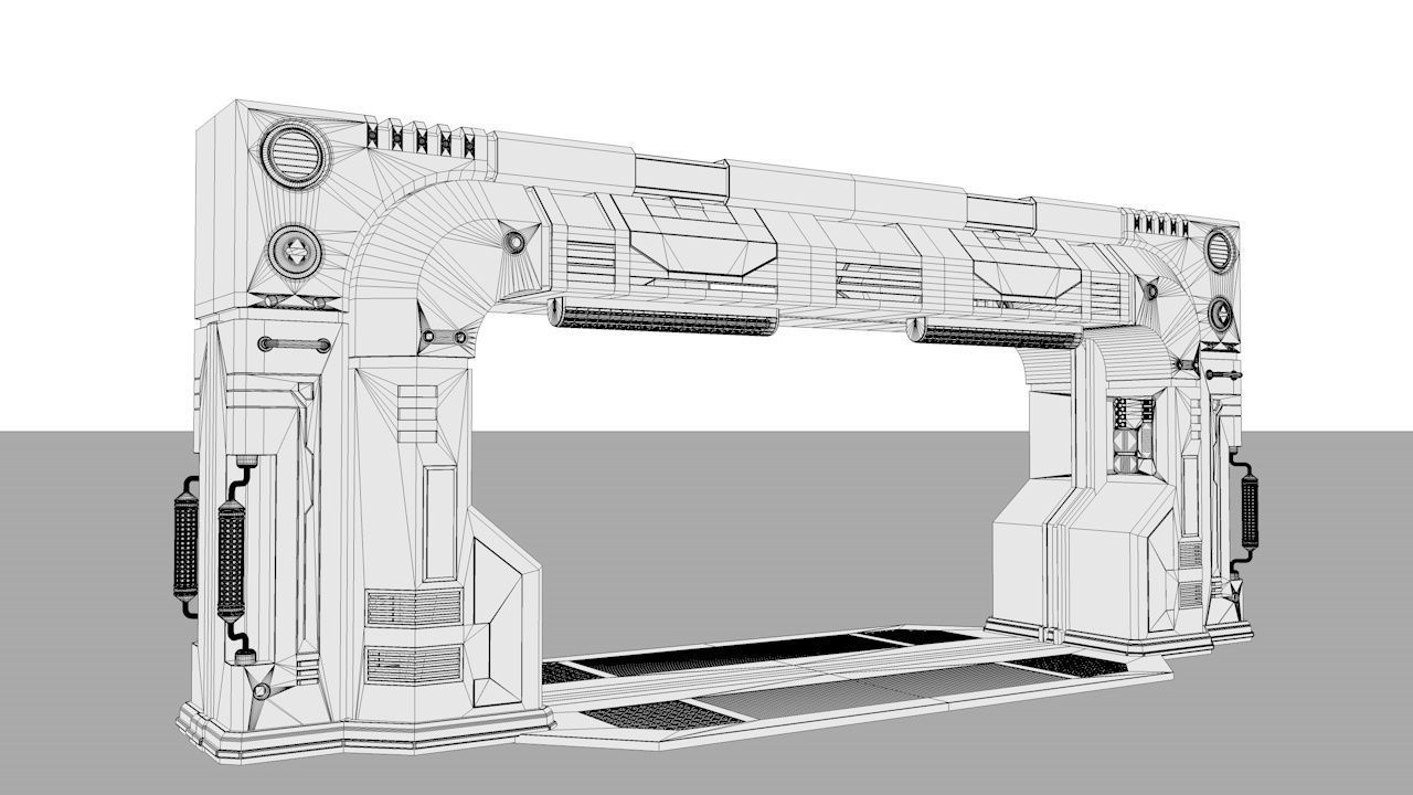 Spacestation Gate 3D model_8