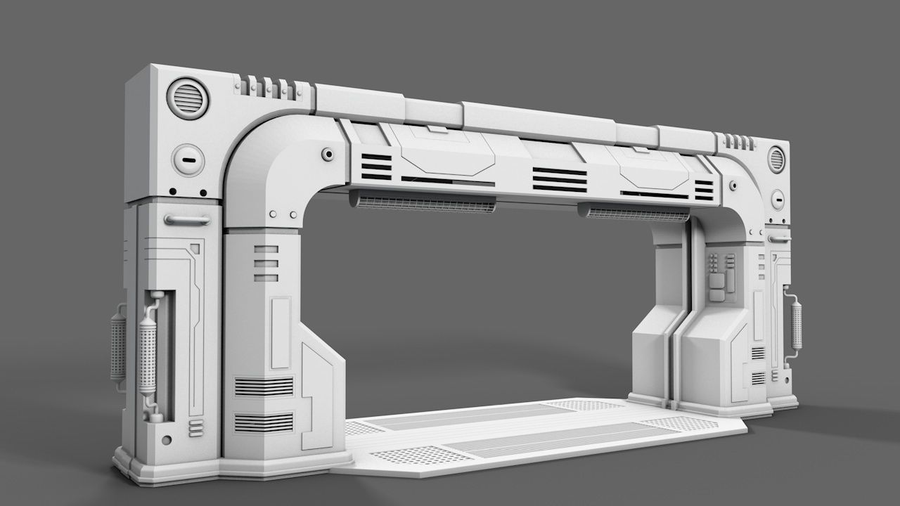 Spacestation Gate 3D model_4