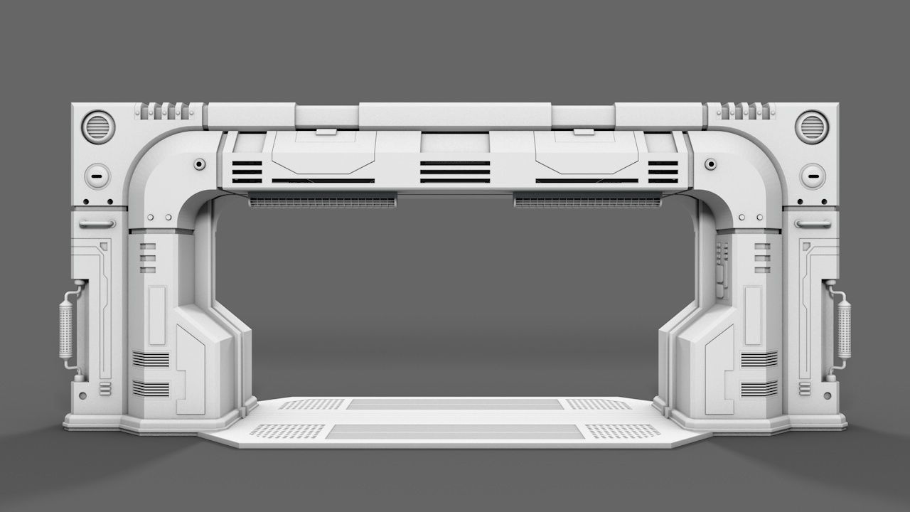 Spacestation Gate 3D model_3