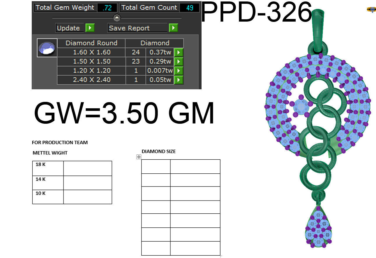 Women pendant 3dm render detail 3D print model 3D print model_6