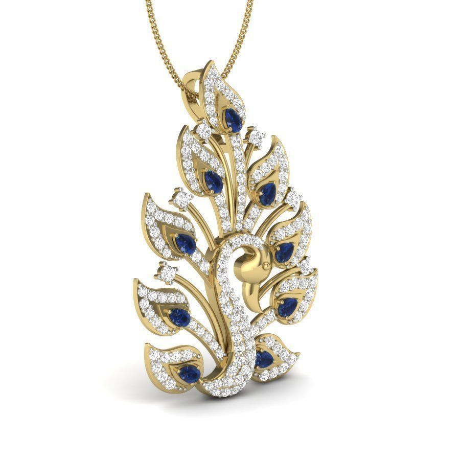 Peacock pendant 3dm render detail 3D print model 3D print model_3