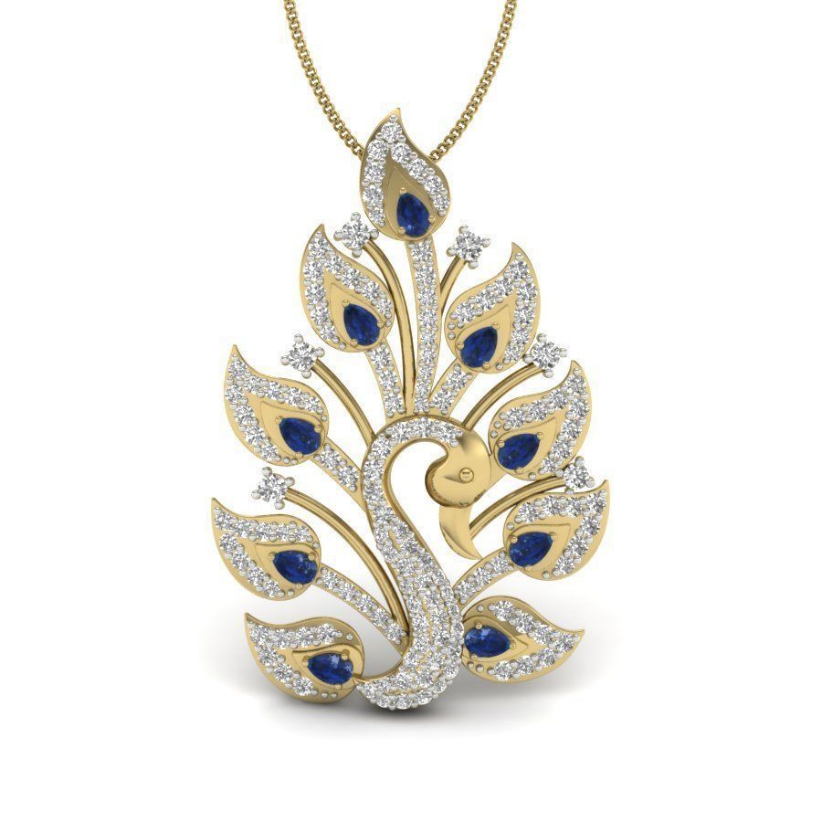 Peacock pendant 3dm render detail 3D print model 3D print model_2