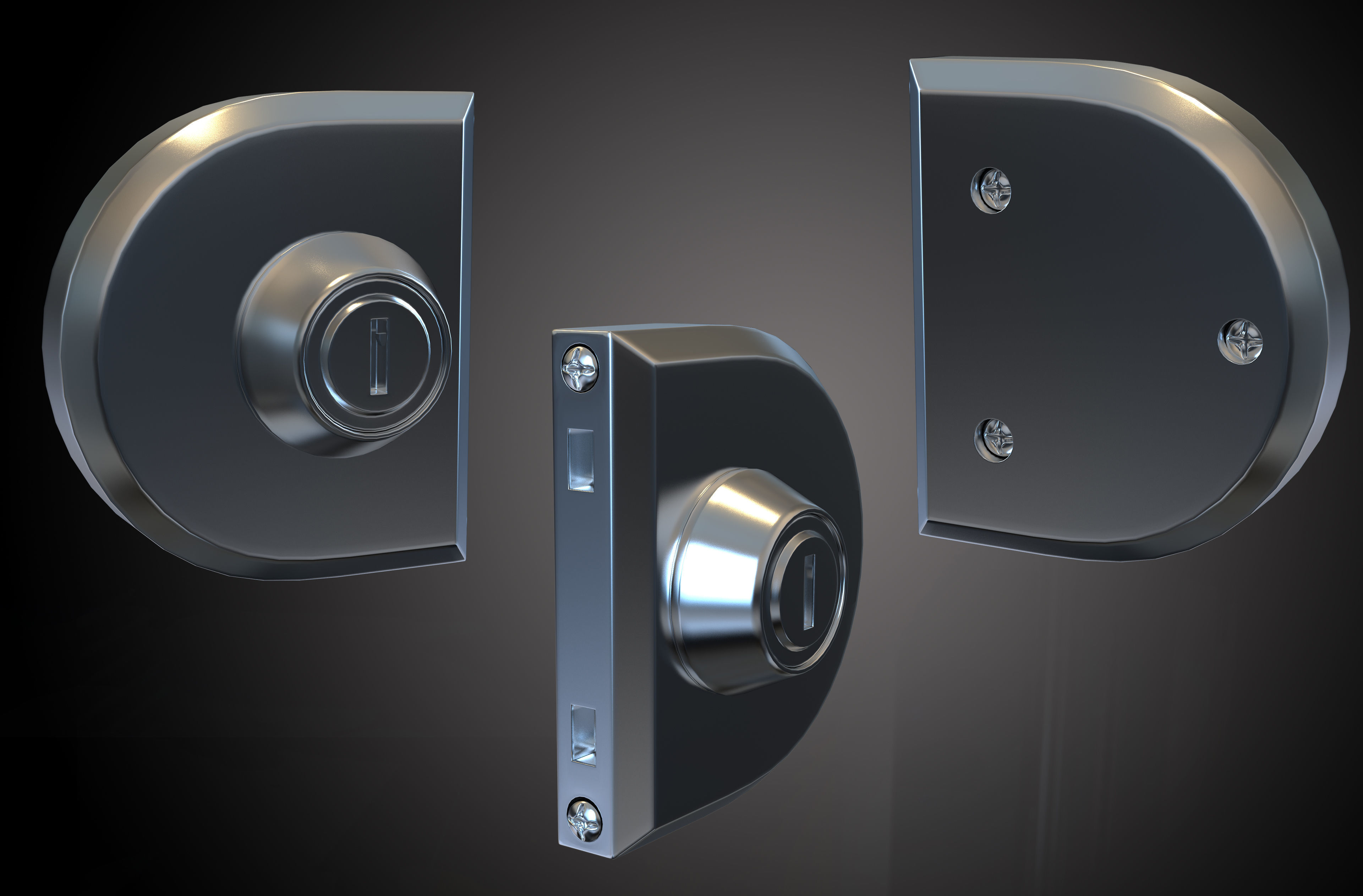 Glass Door 3D model_11