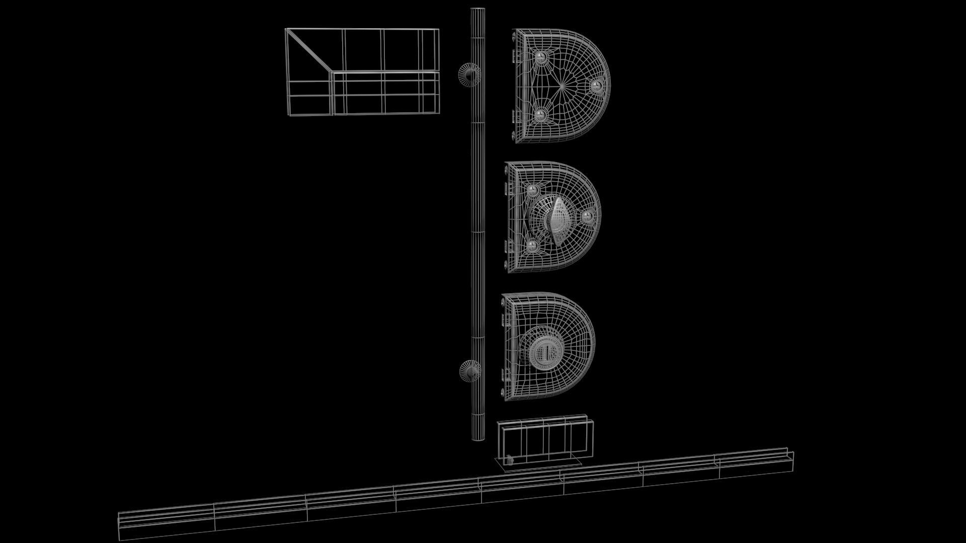 Glass Door 3D model_6