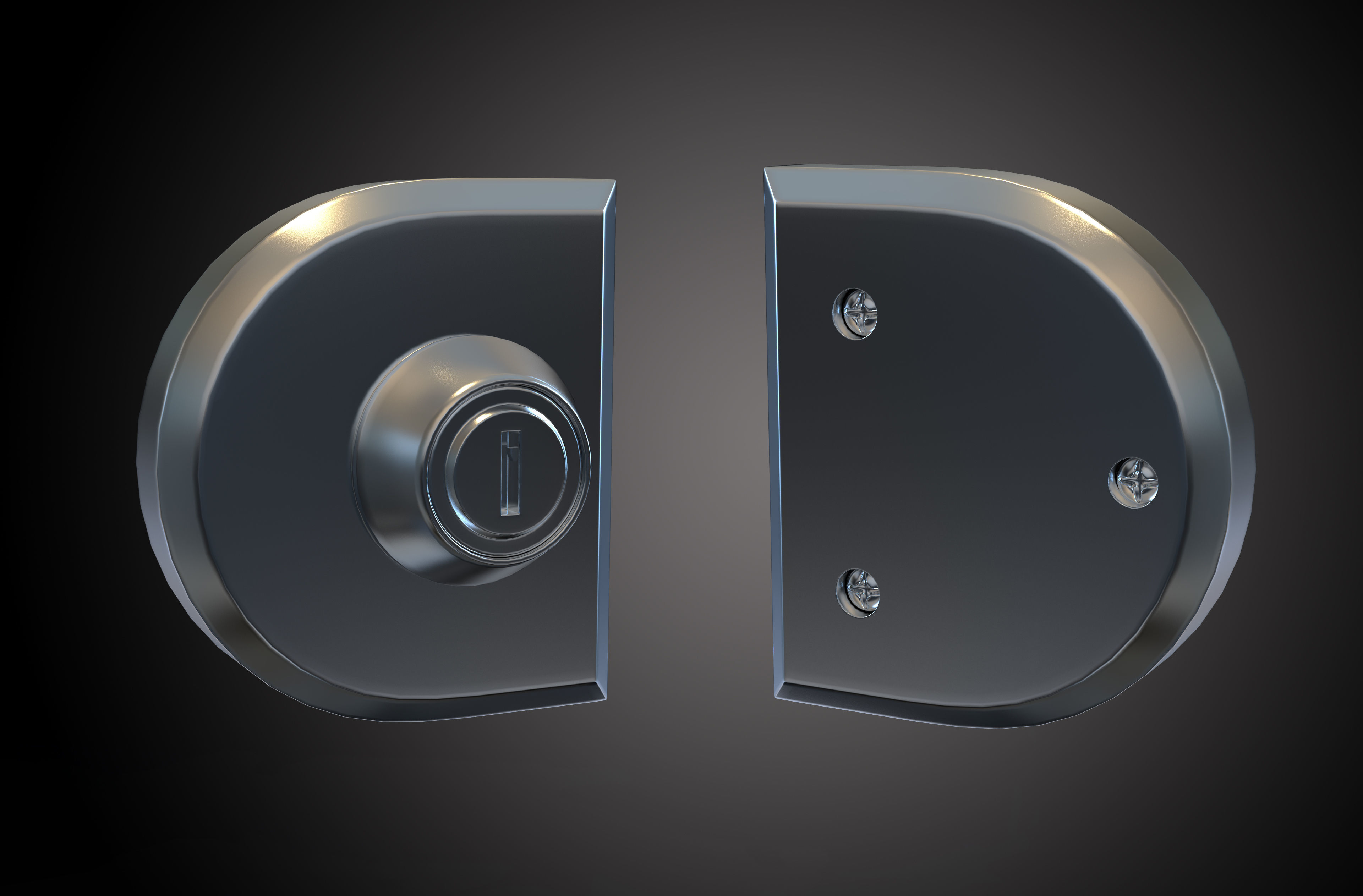 Glass Door 3D model_5