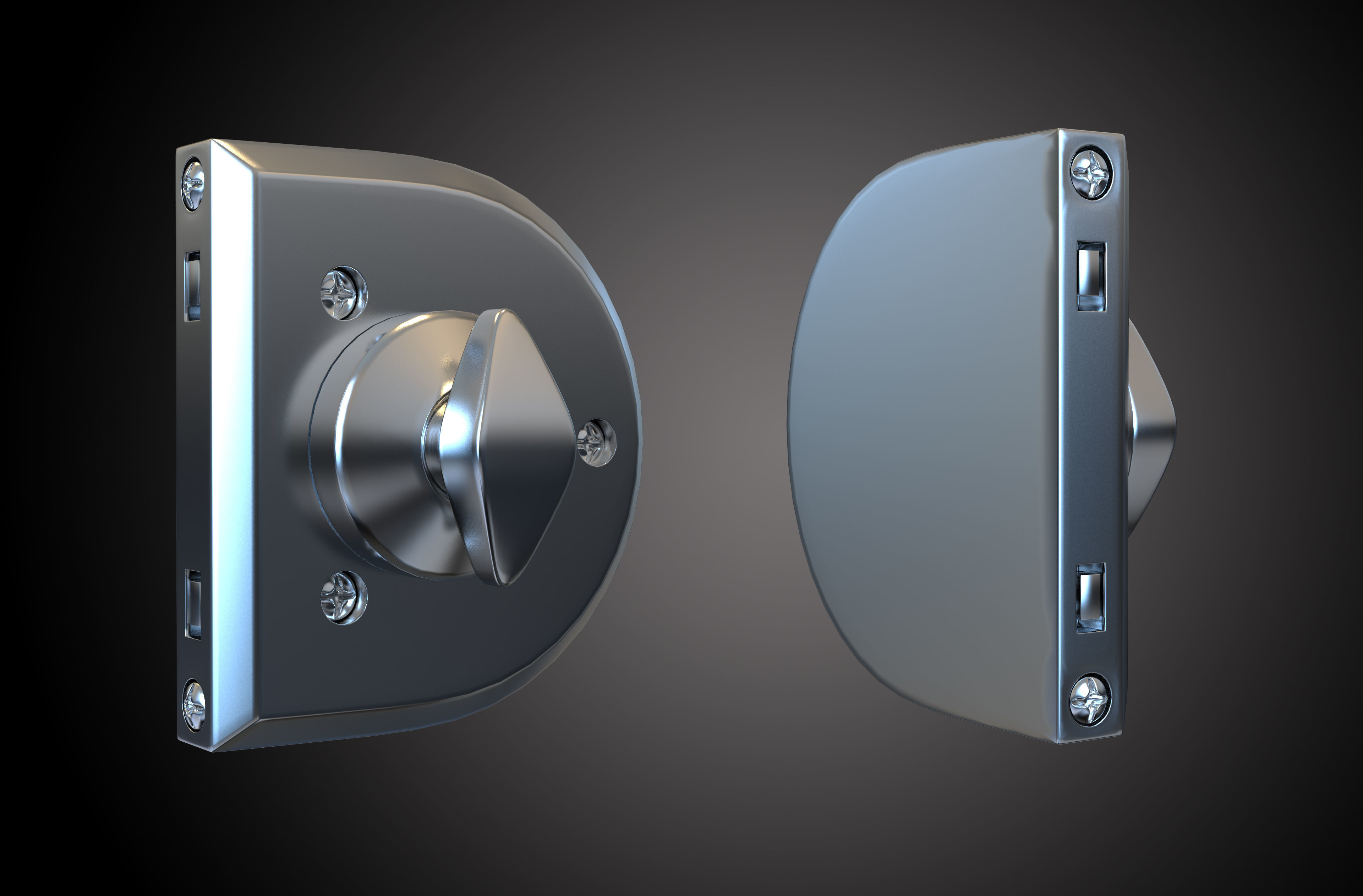 Glass Door 3D model_4