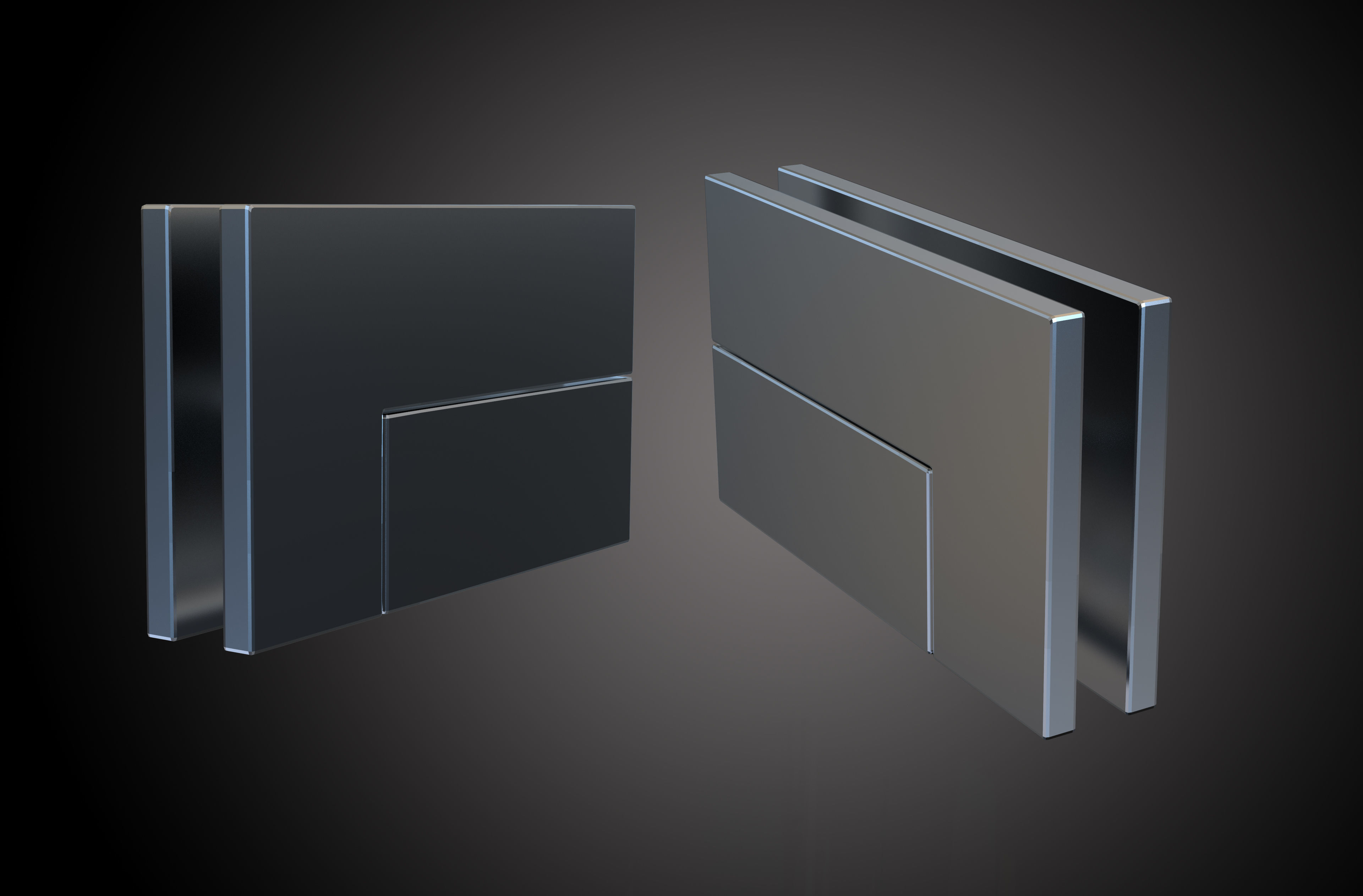 Glass Door 3D model_12