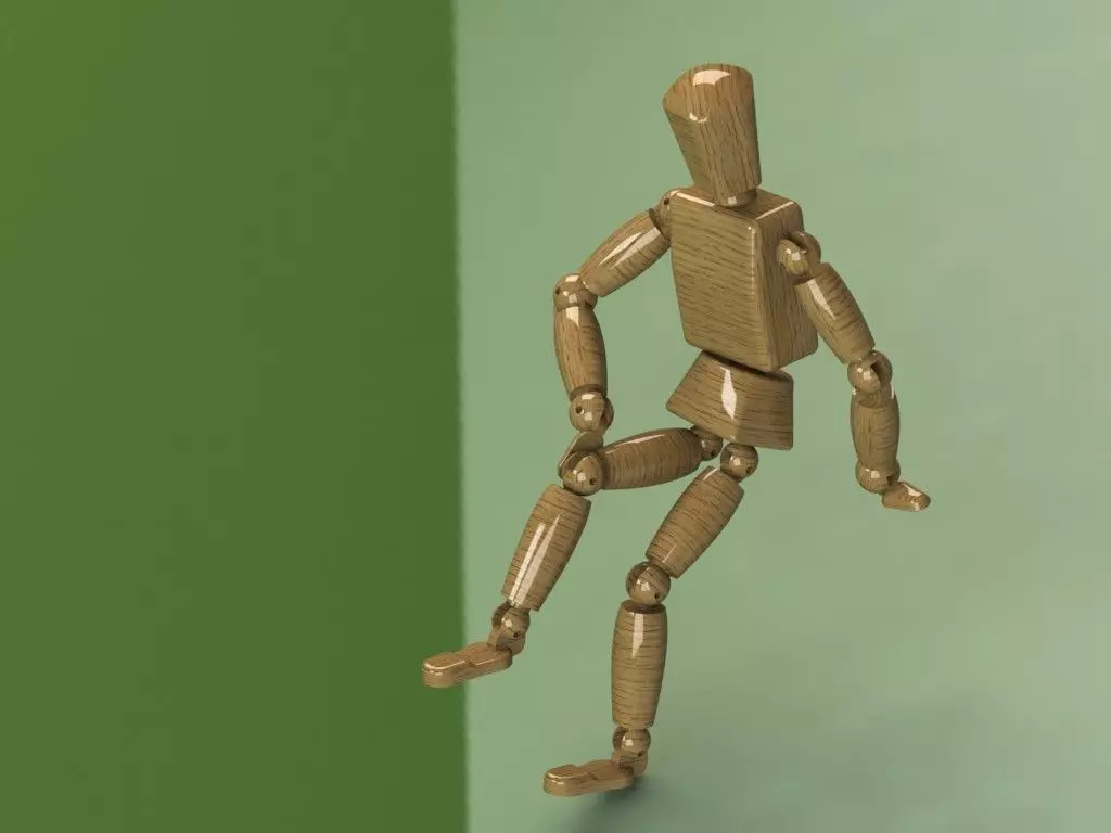 Wooden model mannequin Free 3D model_0