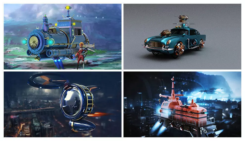 Spaceship Concept 3D Model Collection_0