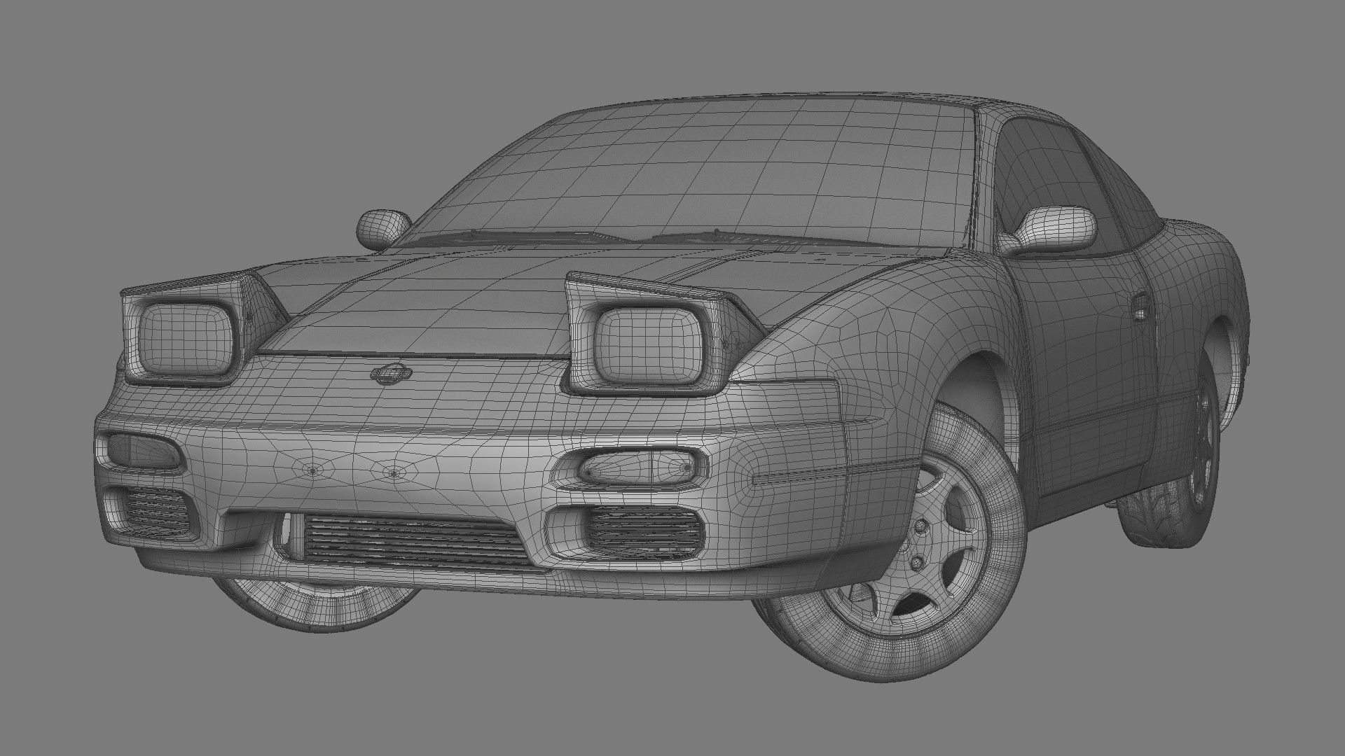 1991 Nissan S13 240SX Fully Rigged 3D model_16