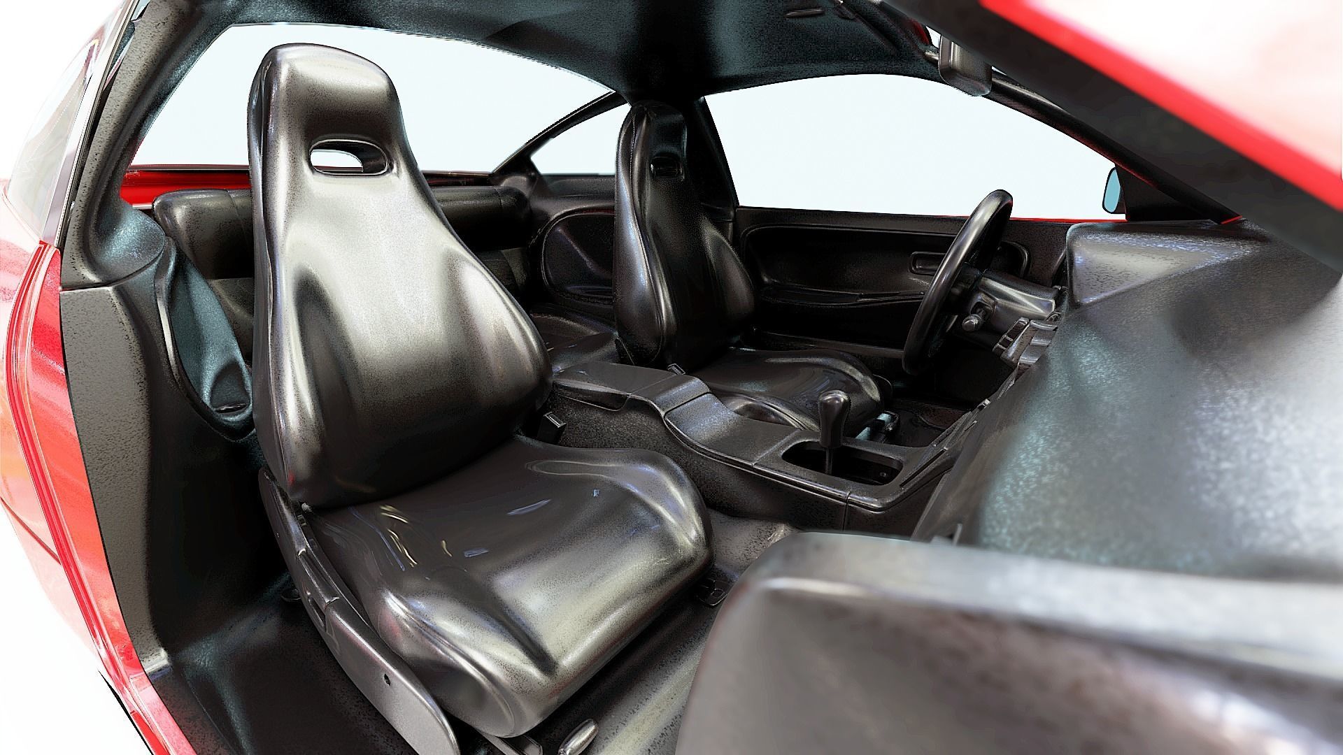 1991 Nissan S13 240SX Fully Rigged 3D model_11