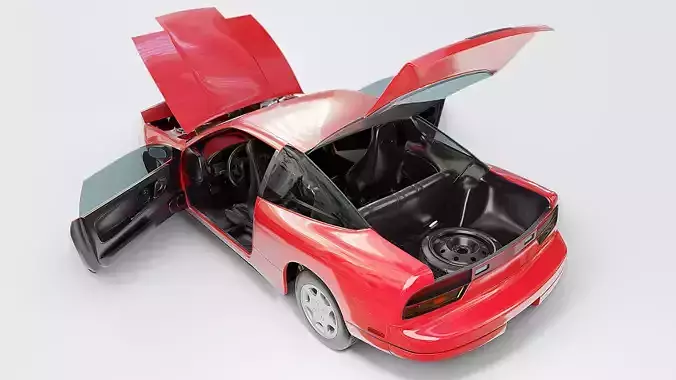 1991 Nissan S13 240SX Fully Rigged 3D model