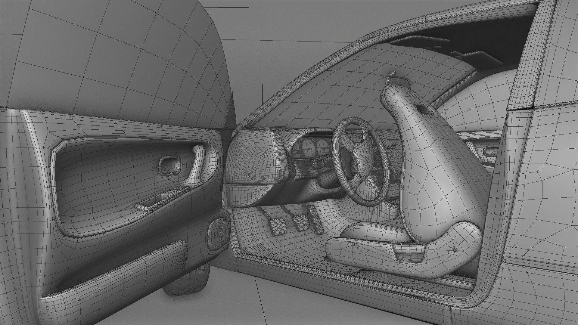 1991 Nissan S13 240SX Fully Rigged 3D model_31