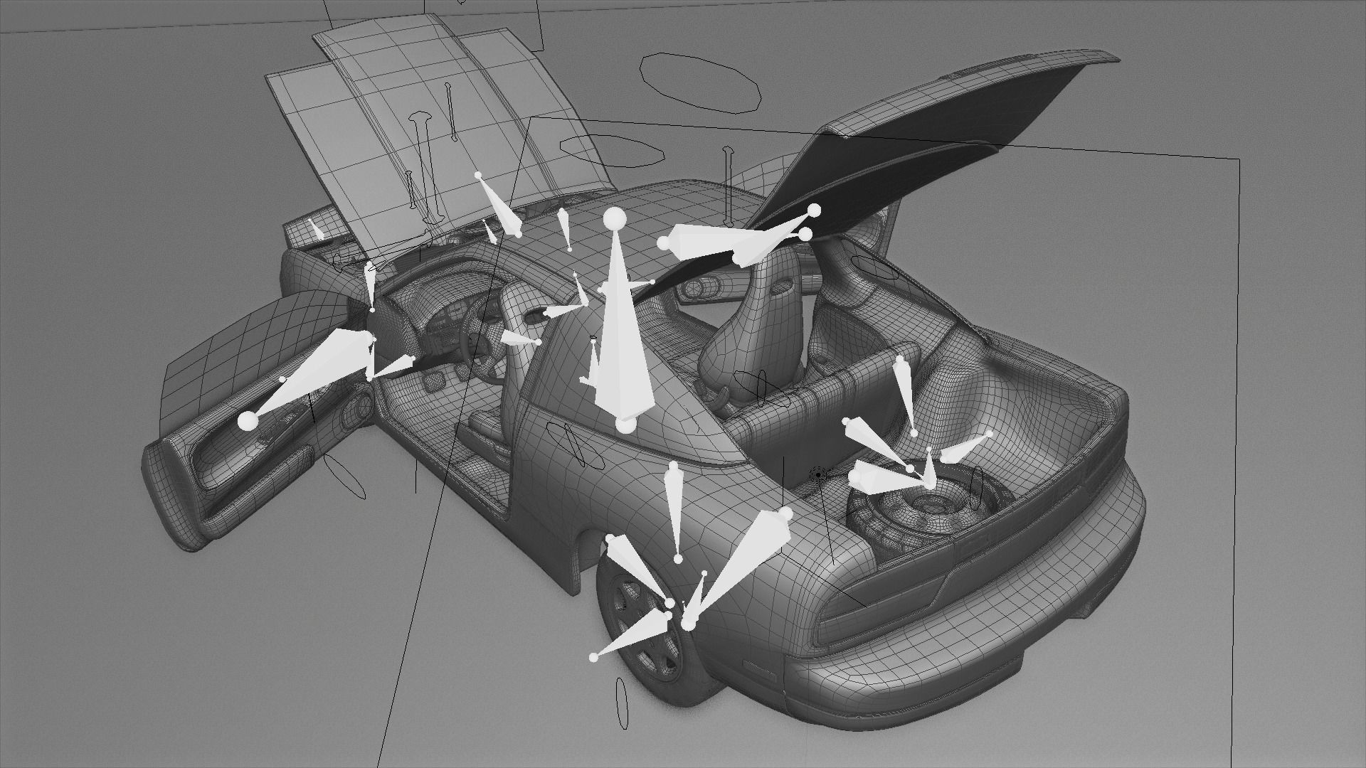 1991 Nissan S13 240SX Fully Rigged 3D model_20
