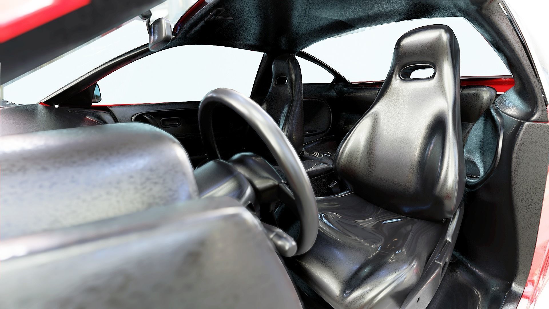 1991 Nissan S13 240SX Fully Rigged 3D model_12