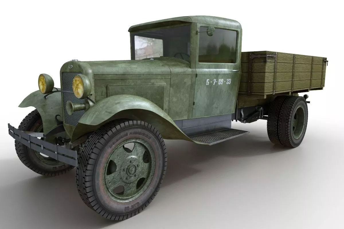 GAZ-AA wwii military truck 3D model