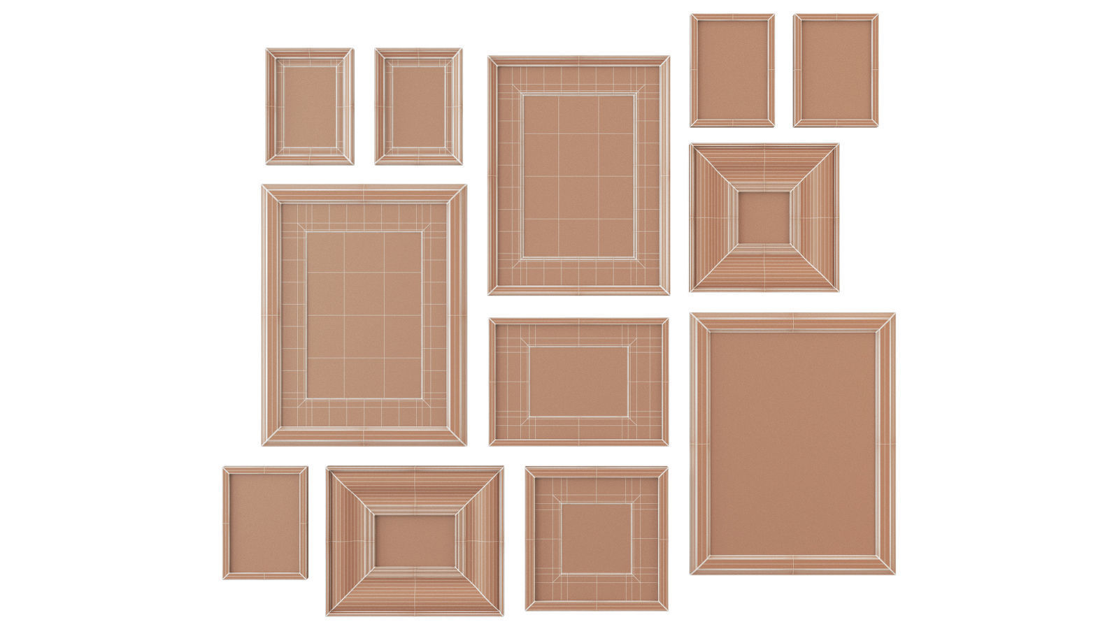Vintage gallery wall 3D model_15