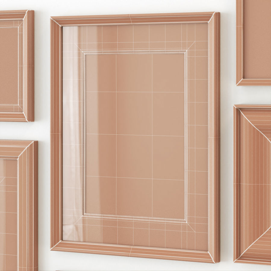 Vintage gallery wall 3D model_16