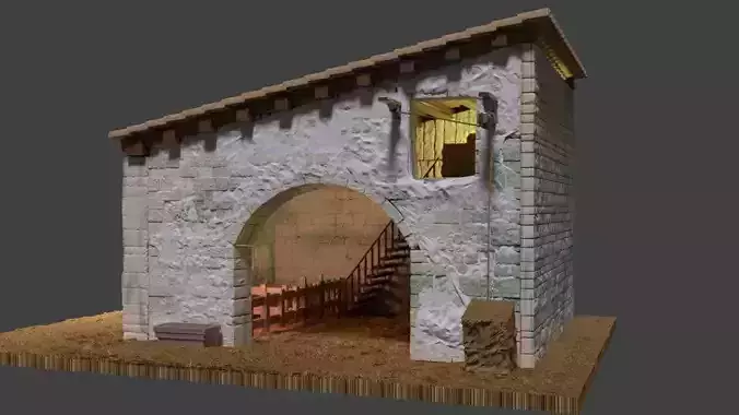Cuadra para pesebre 3D model