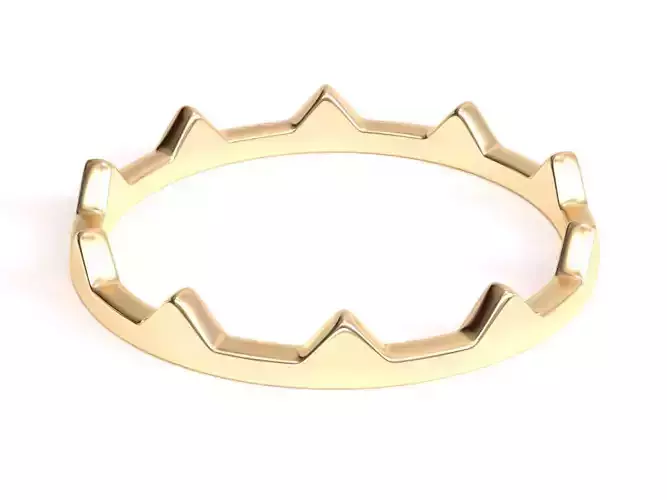Minimalist Crown Ring 3D print model