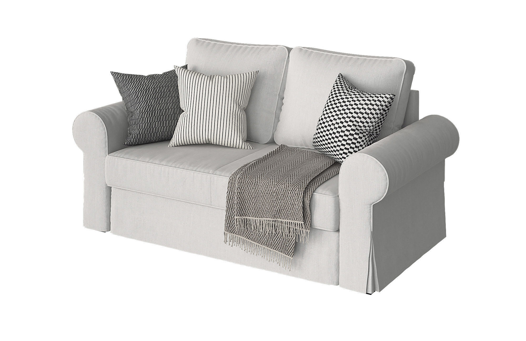 BACKABRO 2 sofa with pillows and blankets 3D model_1