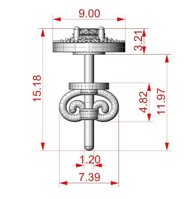 Puset Earring 4 3D print model_10