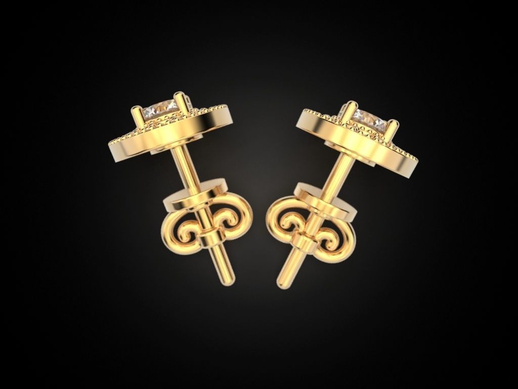 Puset Earring 4 3D print model_3