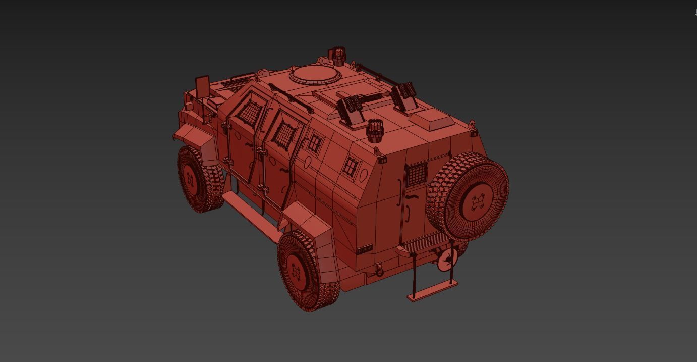 Military Car Ejder Yalcin Army vehicles Low-poly 3D model_2