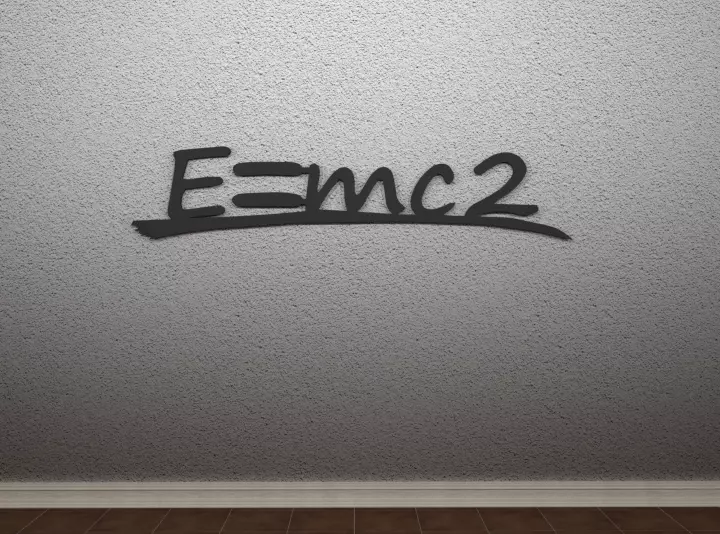 E Equals mc2 Wall Art 3D print model_0