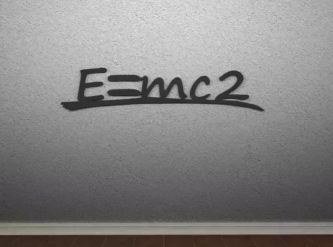 E Equals mc2 Wall Art 3D print model