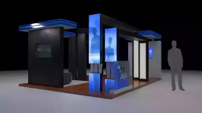 Exhibition Stand 3D model 2
