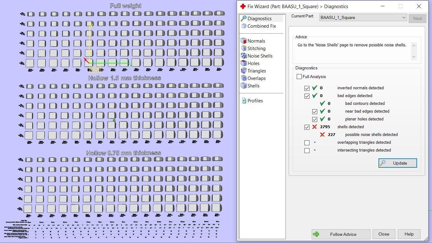 Signet rings set SQUARE top 3D print model_16
