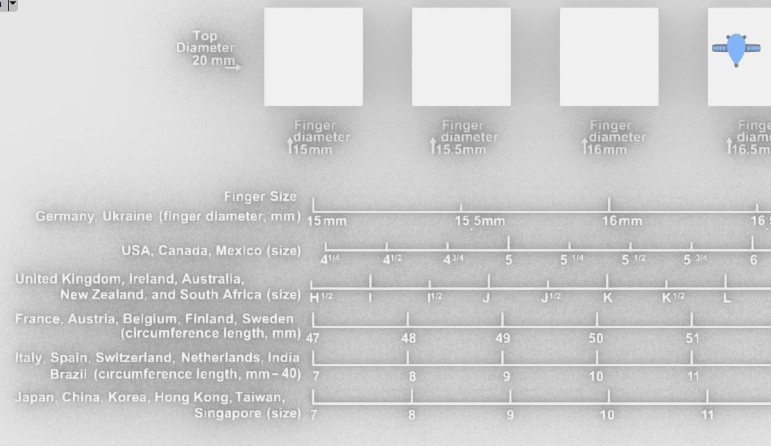 Signet rings set SQUARE top 3D print model_2
