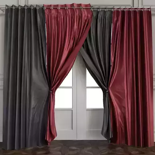Red curtains