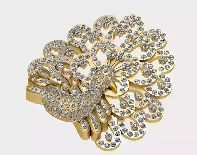 Peacock jewelry diamond