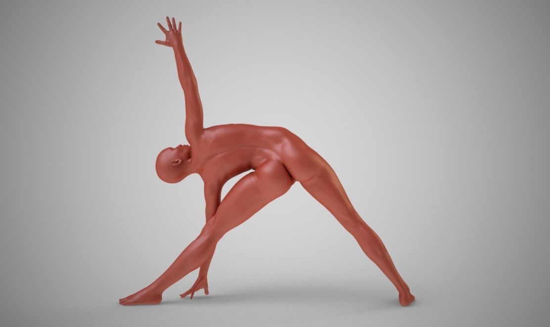 Triangle Posture 3D print model_9