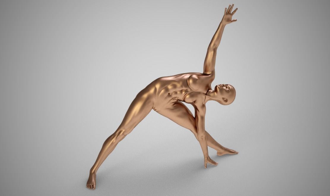 Triangle Posture 3D print model_6