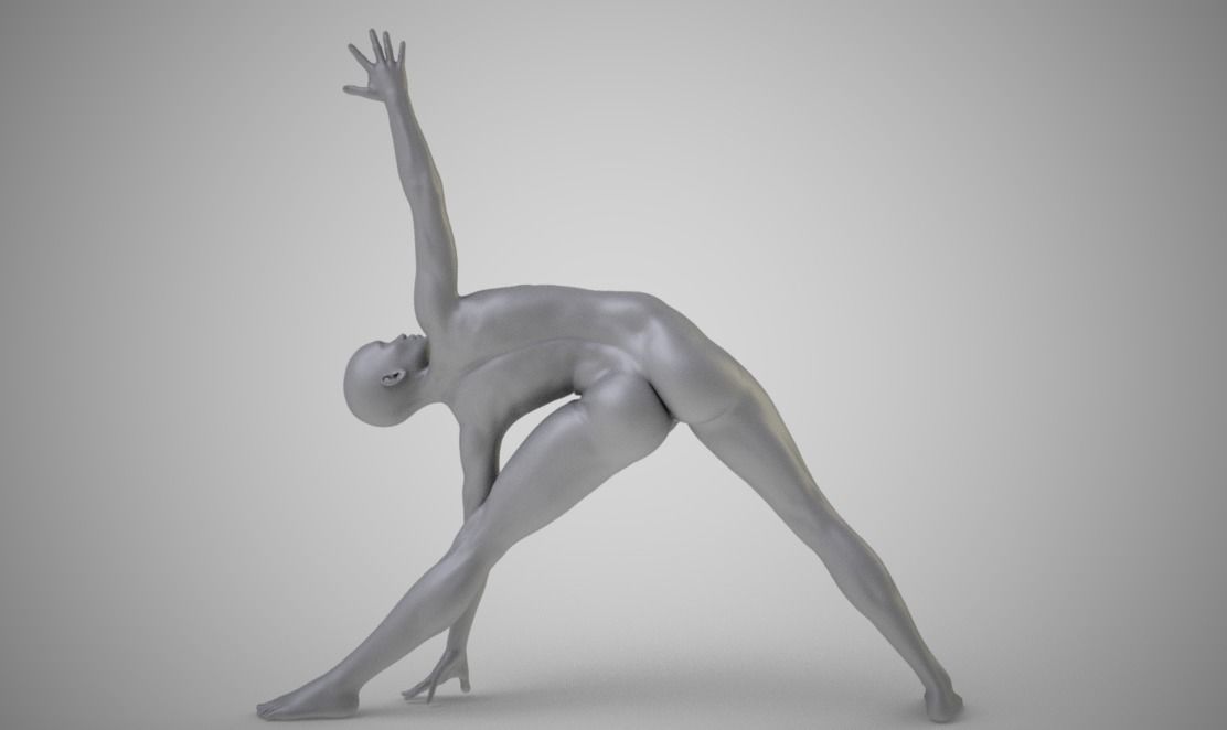 Triangle Posture 3D print model_2