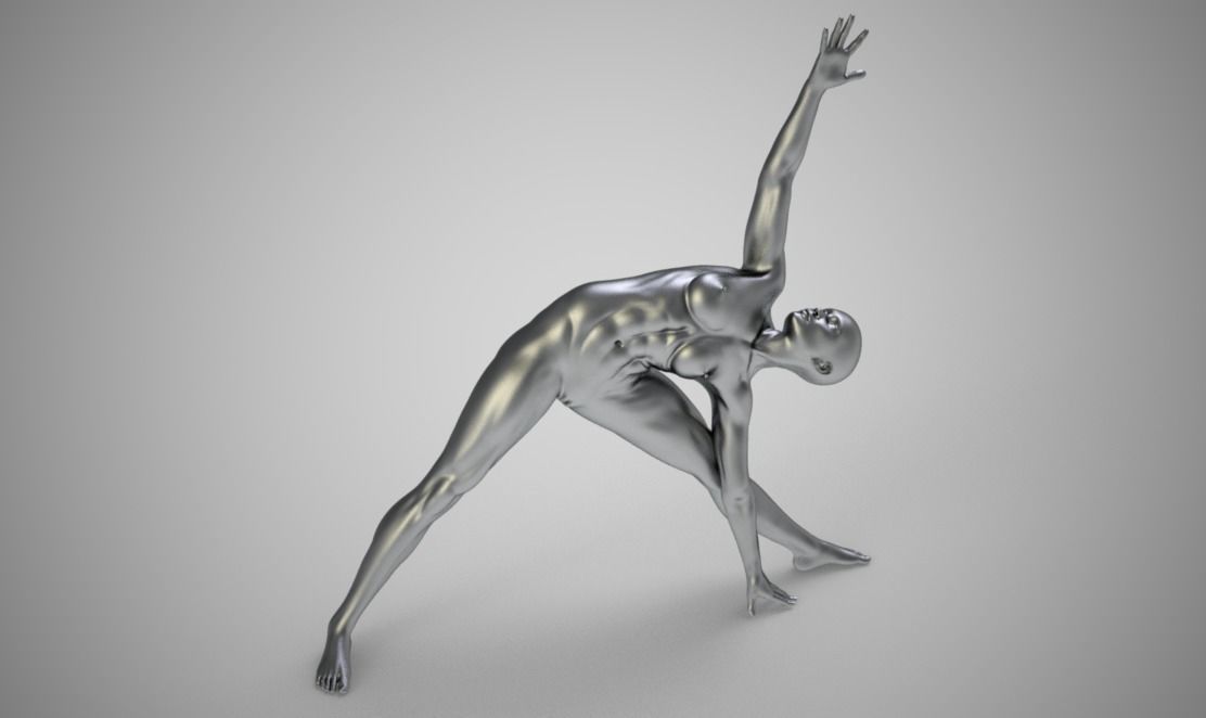 Triangle Posture 3D print model_5