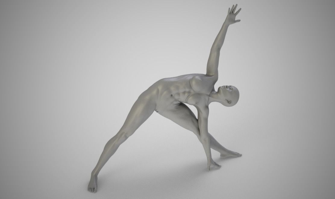 Triangle Posture 3D print model_4