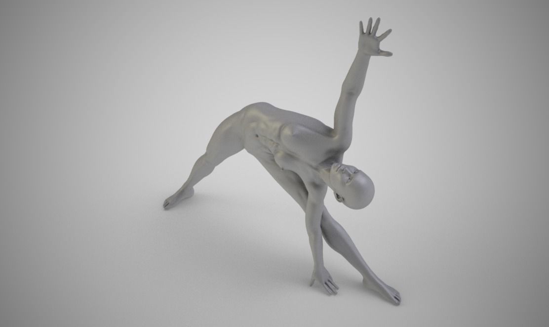 Triangle Posture 3D print model_3